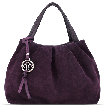 Замшевые сумки фиолетового цвета  - фото 1