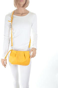 Жёлтые кожаные женские сумки недорого  - фото 8