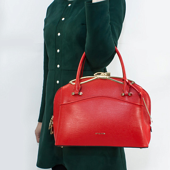 Красные женские кожаные сумки  - фото 108