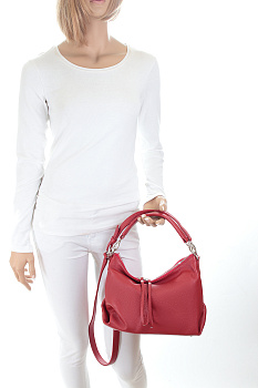 Красные кожаные женские сумки недорого  - фото 124