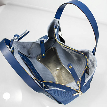 Синие женские сумки-мешки  - фото 31