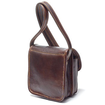 Недорогие кожаные коричневые женские сумки  - фото 30