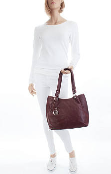 Бордовые кожаные женские сумки недорого  - фото 12