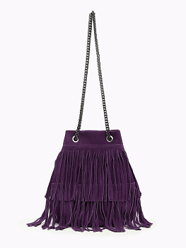 Фиолетовые женские сумки-мешки  - фото 7