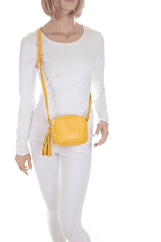 Жёлтые кожаные женские сумки недорого  - фото 24