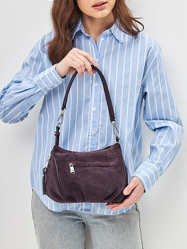 Фиолетовые женские сумки через плечо  - фото 30