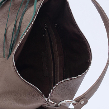 Недорогие кожаные коричневые женские сумки  - фото 50