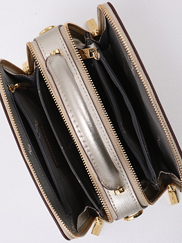 Золотые женские сумки через плечо  - фото 16