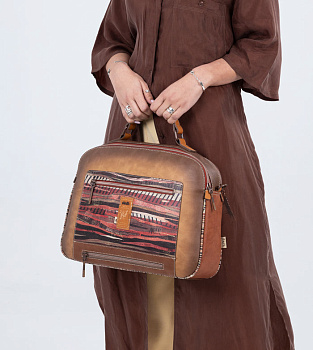 Большие сумки коричневого цвета  - фото 46