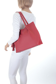 Красные кожаные женские сумки недорого  - фото 72