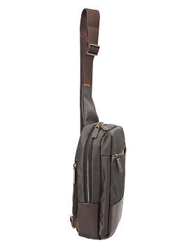 Кожаный рюкзак на одно плечо  - фото 5