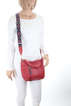 Красные кожаные женские сумки недорого  - фото 31