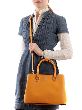 Жёлтые кожаные женские сумки недорого  - фото 39