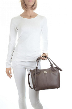 Недорогие кожаные коричневые женские сумки  - фото 28