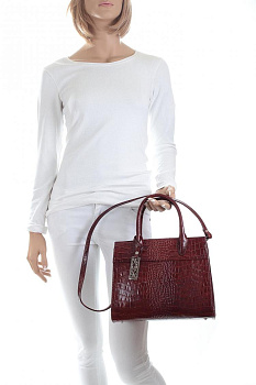 Недорогие кожаные коричневые женские сумки  - фото 24