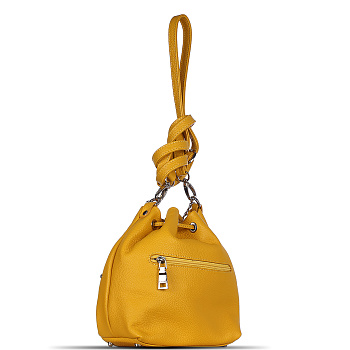 Жёлтые кожаные женские сумки недорого  - фото 3