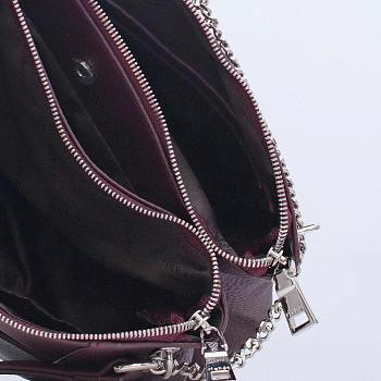Бордовые кожаные женские сумки недорого  - фото 23