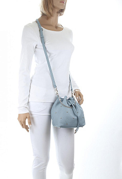 Голубые женские кожаные сумки  - фото 63