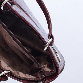 Недорогие кожаные коричневые женские сумки  - фото 19