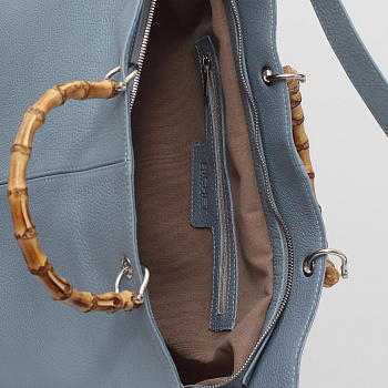 Голубые женские кожаные сумки  - фото 44