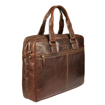 Мужские деловые сумки коричневого цвета  - фото 16